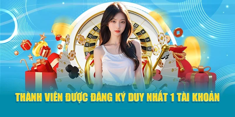 Thành viên được đăng ký duy nhất 1 tài khoản